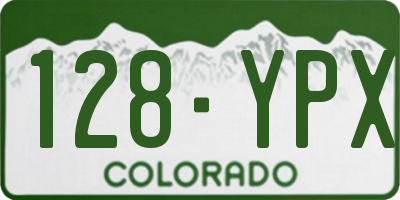 CO license plate 128YPX