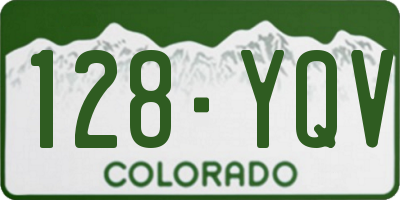 CO license plate 128YQV