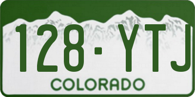 CO license plate 128YTJ