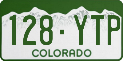 CO license plate 128YTP