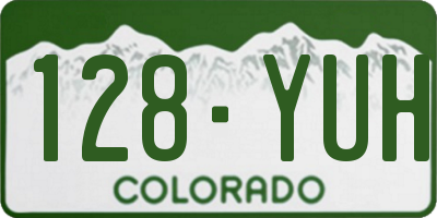 CO license plate 128YUH