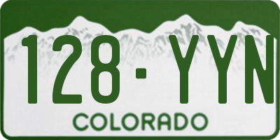 CO license plate 128YYN