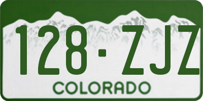 CO license plate 128ZJZ
