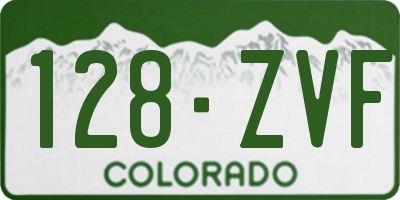CO license plate 128ZVF