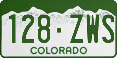CO license plate 128ZWS