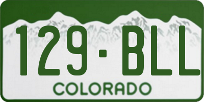 CO license plate 129BLL