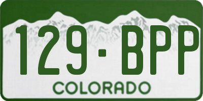 CO license plate 129BPP