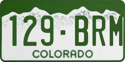 CO license plate 129BRM