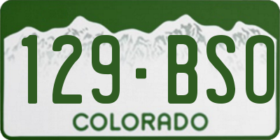 CO license plate 129BSO
