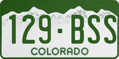 CO license plate 129BSS