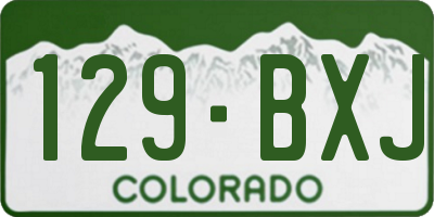 CO license plate 129BXJ