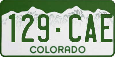 CO license plate 129CAE