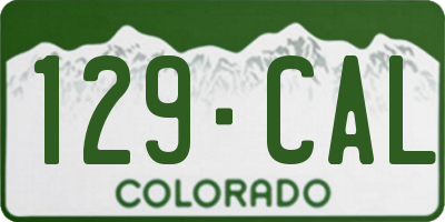 CO license plate 129CAL
