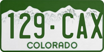 CO license plate 129CAX