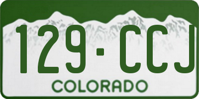 CO license plate 129CCJ