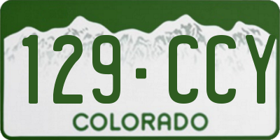 CO license plate 129CCY