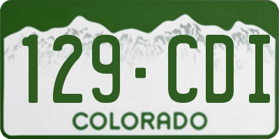 CO license plate 129CDI
