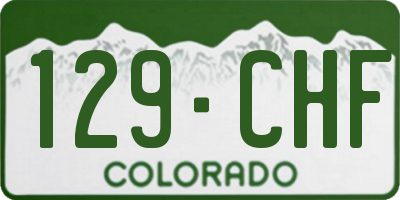 CO license plate 129CHF
