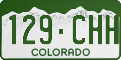 CO license plate 129CHH