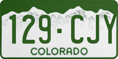 CO license plate 129CJY