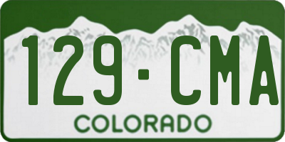 CO license plate 129CMA