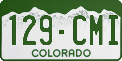 CO license plate 129CMI