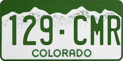 CO license plate 129CMR