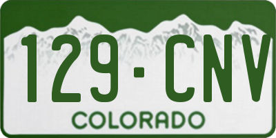 CO license plate 129CNV