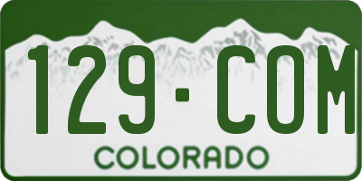 CO license plate 129COM