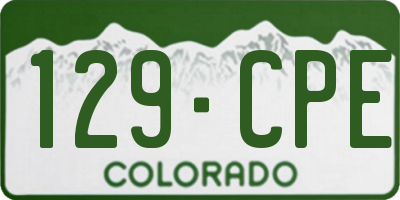 CO license plate 129CPE