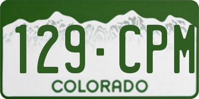 CO license plate 129CPM