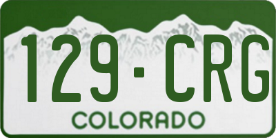 CO license plate 129CRG