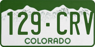 CO license plate 129CRV