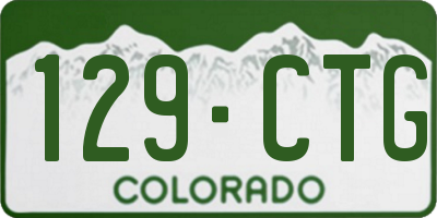 CO license plate 129CTG
