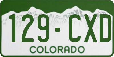 CO license plate 129CXD