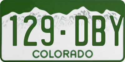 CO license plate 129DBY