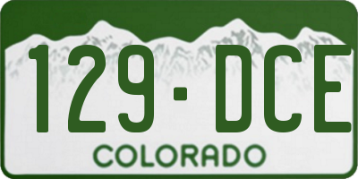 CO license plate 129DCE