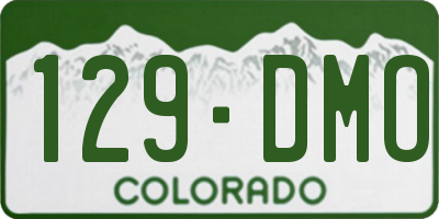 CO license plate 129DMO