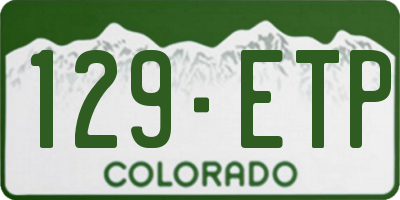 CO license plate 129ETP