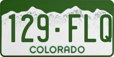 CO license plate 129FLQ