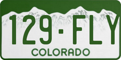 CO license plate 129FLY