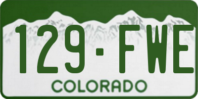 CO license plate 129FWE