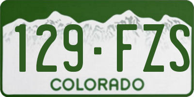 CO license plate 129FZS
