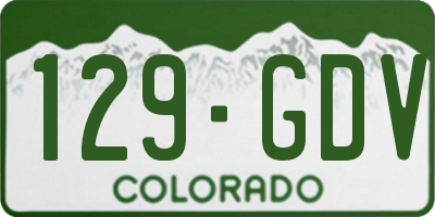 CO license plate 129GDV