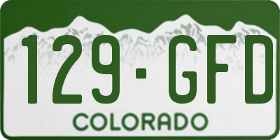 CO license plate 129GFD