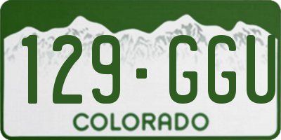 CO license plate 129GGU