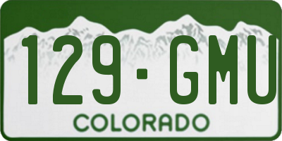 CO license plate 129GMU
