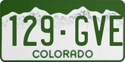 CO license plate 129GVE