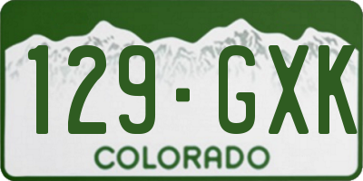 CO license plate 129GXK