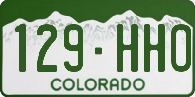 CO license plate 129HHO
